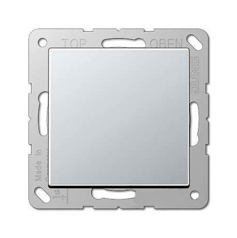 Розетка JUNG ECO PROFI, скрытый монтаж, с заземлением, с крышкой, алюминий