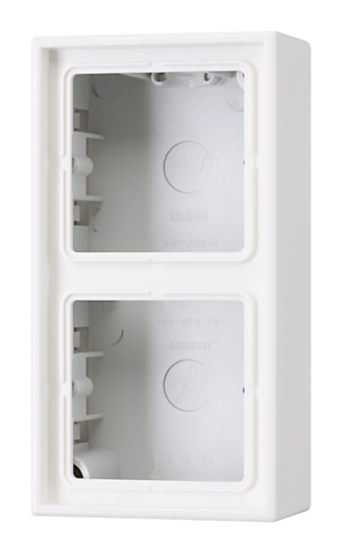 LS990 Коробка 2-ная для накладного монтажа, бел.