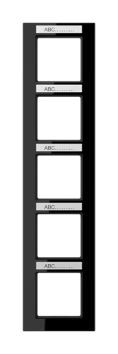 Рамка 5 постов JUNG A CREATION, черный