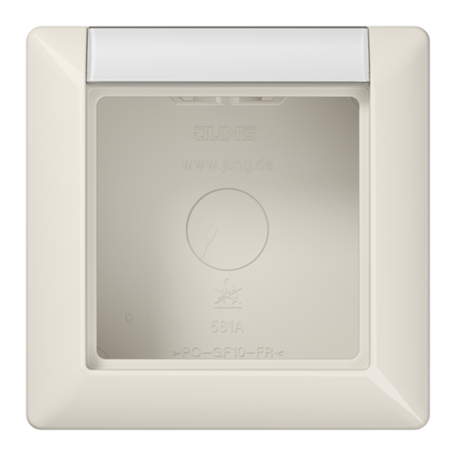 Коробка для накладного монтажа 1-кратная; слоновая кость