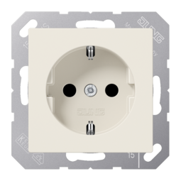 Розетка JUNG AS 500, скрытый монтаж, с заземлением, бежевый