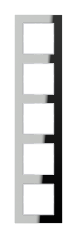 Рамка 5 постов JUNG A CREATION, зеркальное серебро