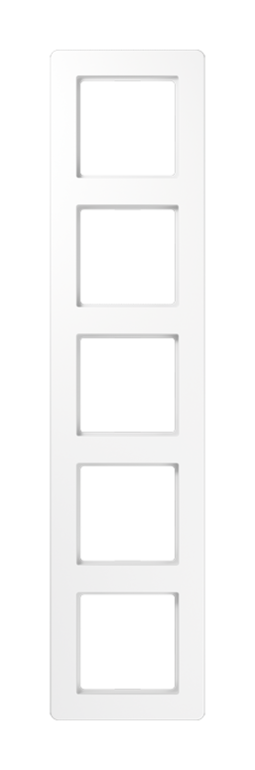 Рамка 5 постов JUNG AFLOW, белый блестящий